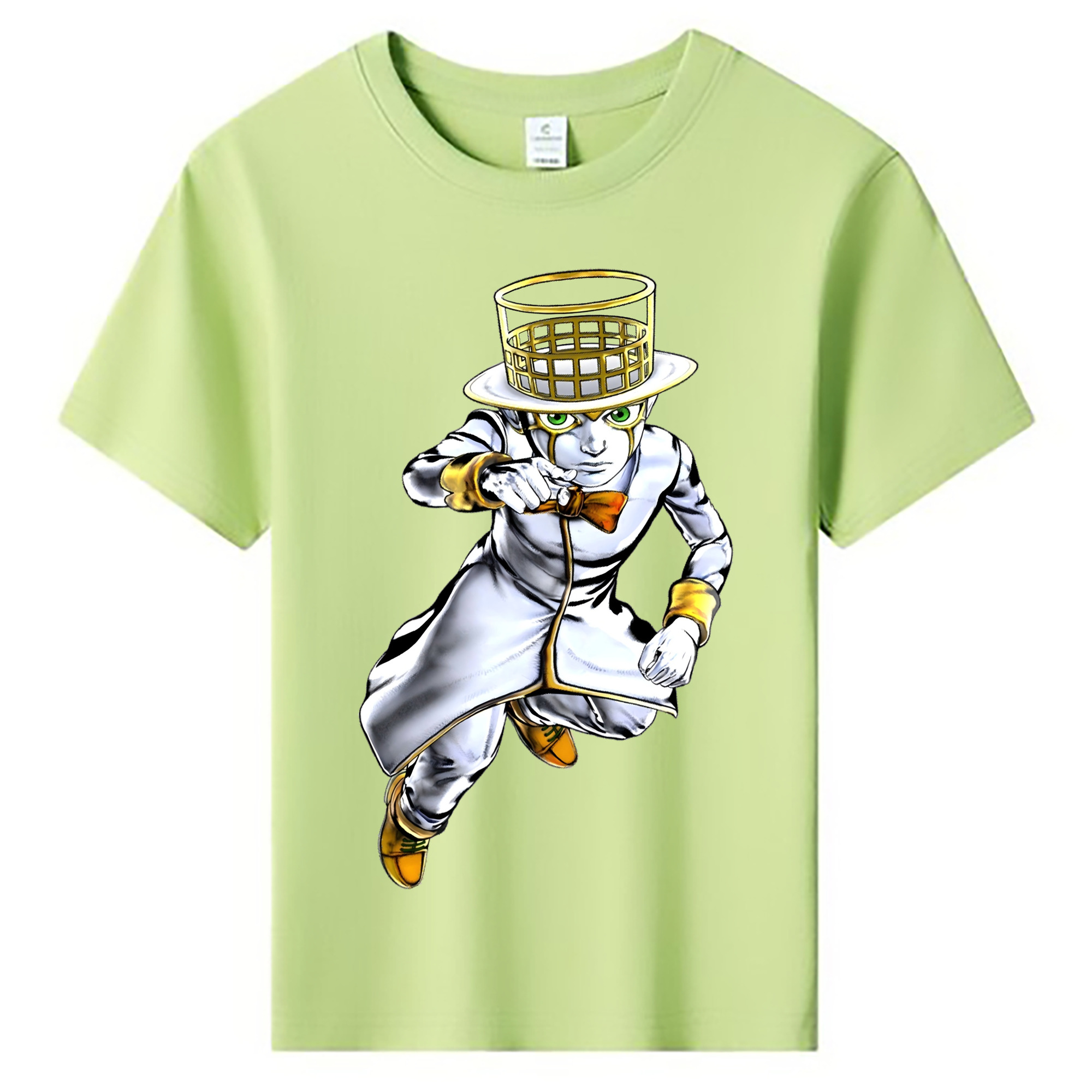（画像用） ジョジョの奇妙な冒険 岸辺 露伴（きしべ ろはん） JoJo's Bizarre Adventure Rohan Kishibe 綿100％キッズTシャツ（フロントプリント）